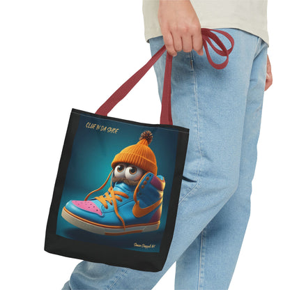 Tote Bag CLUE IN DA SHOE by Simon Chappell, Gift Idea, Everyday Bag, Market Bag, Cool, Digital Artwork