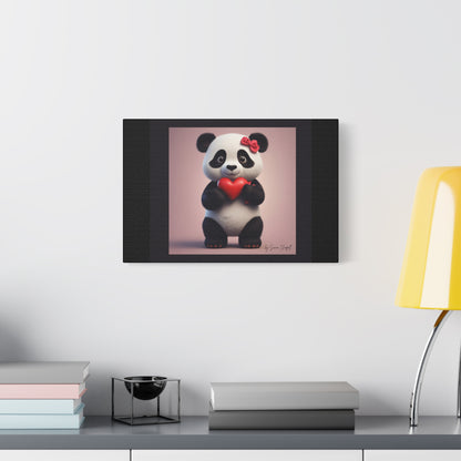 Canvas Print - PandaLove1 Valentines Day Art by Simon Chappell