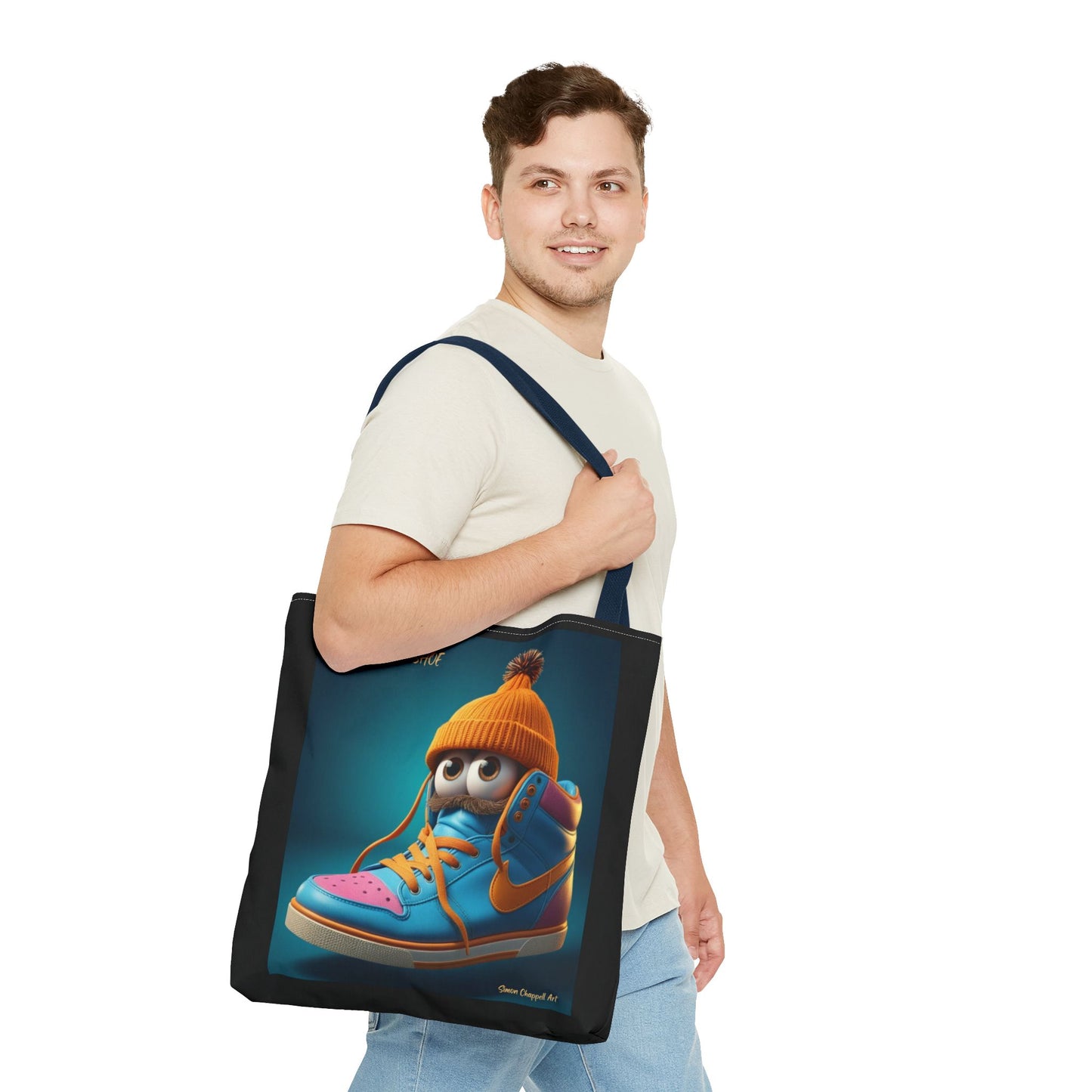 Tote Bag CLUE IN DA SHOE by Simon Chappell, Gift Idea, Everyday Bag, Market Bag, Cool, Digital Artwork