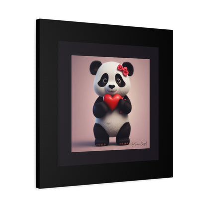 Canvas Print - PandaLove1 Valentines Day Art by Simon Chappell