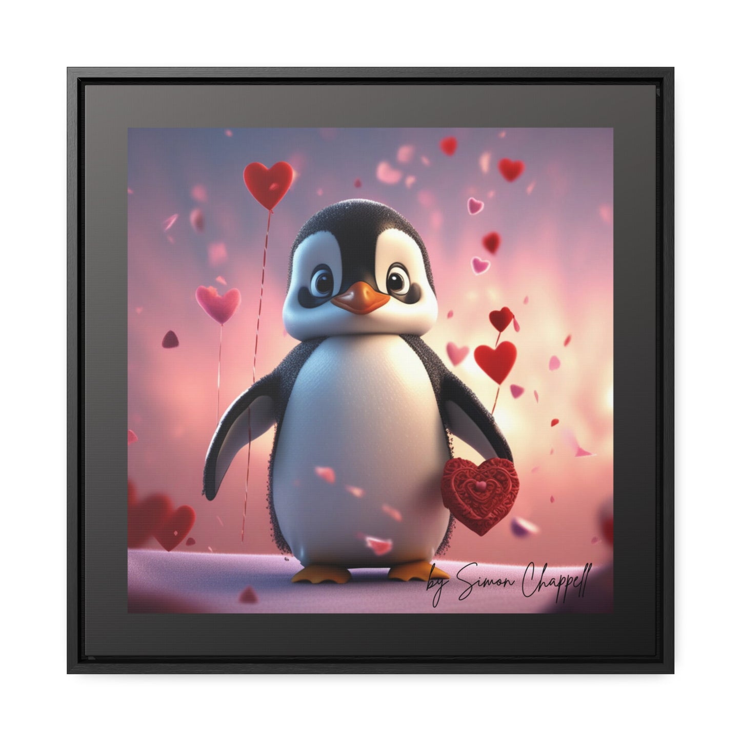 PENGUINLOVE by Simon Chappell, Canvas Wraps Penguin Love Valentine's Gift