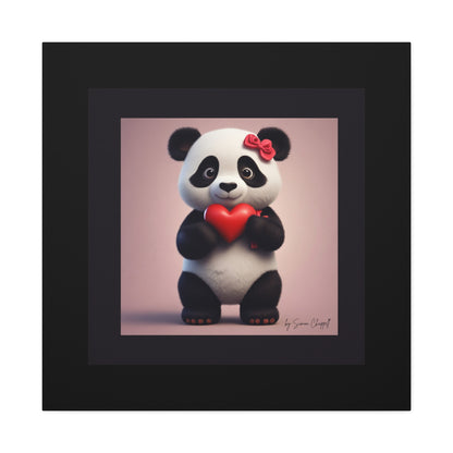 Canvas Print - PandaLove1 Valentines Day Art by Simon Chappell