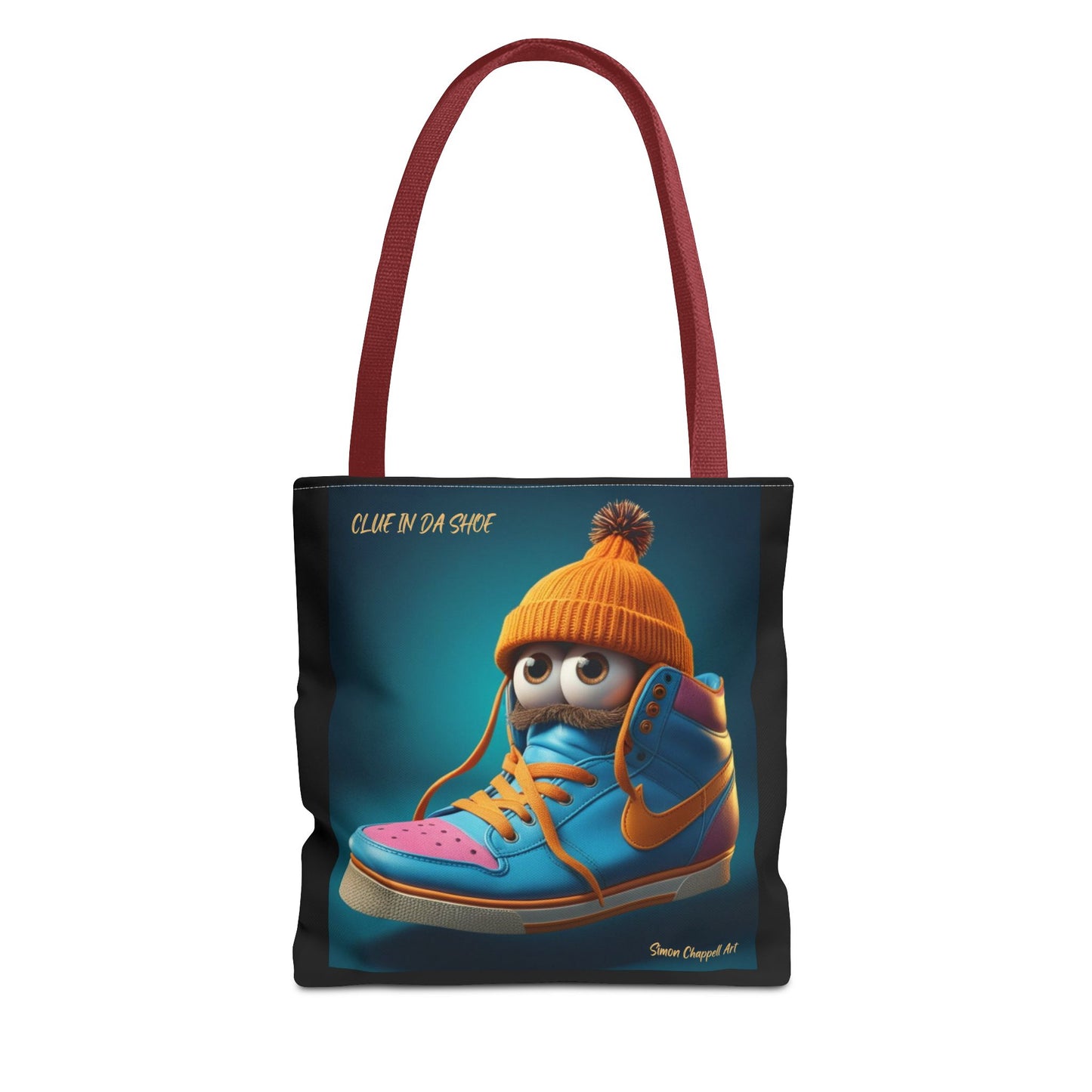 Tote Bag CLUE IN DA SHOE by Simon Chappell, Gift Idea, Everyday Bag, Market Bag, Cool, Digital Artwork