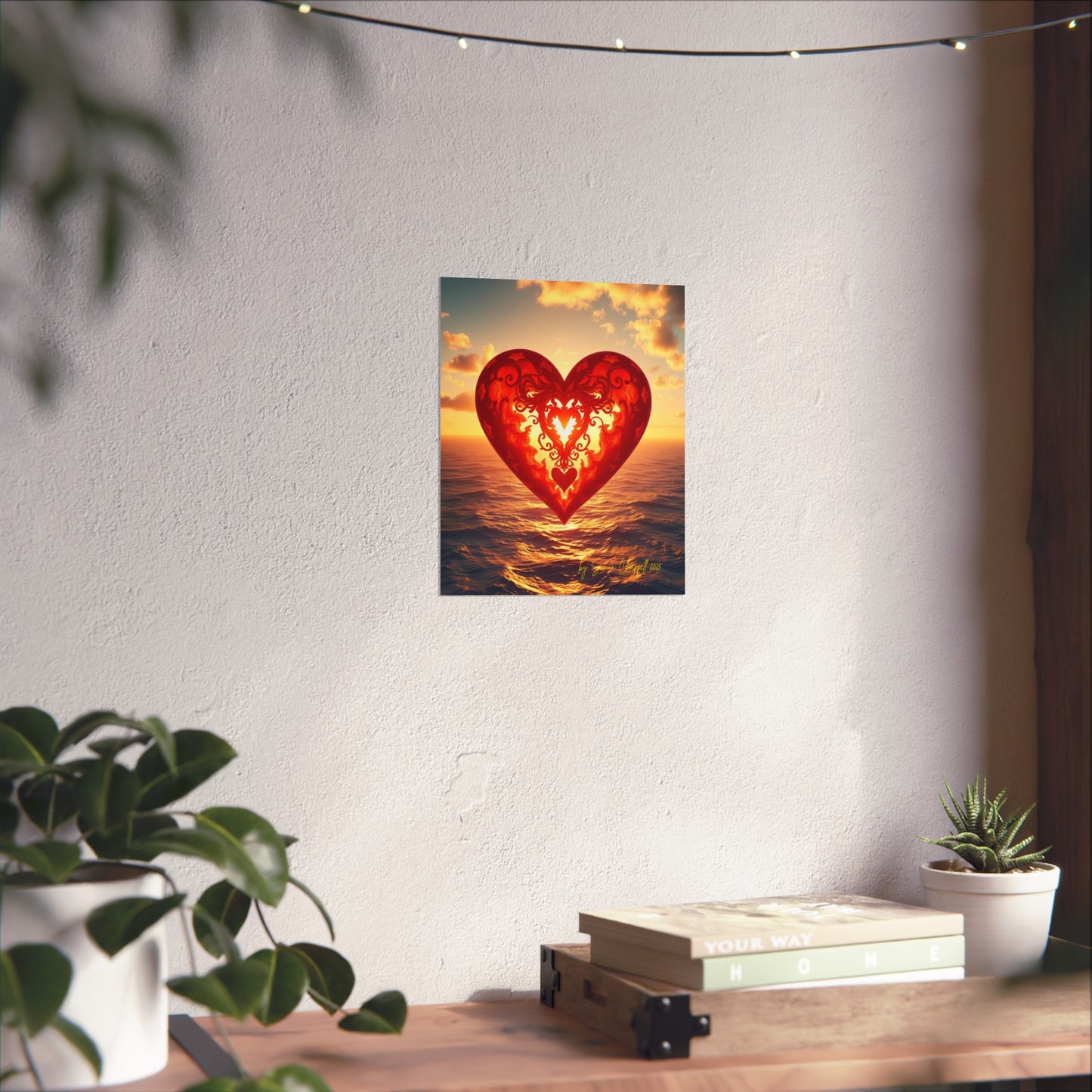 Poster Fine Art LOVEHEART by Simon Chappell - Home Decor and Gift Idea