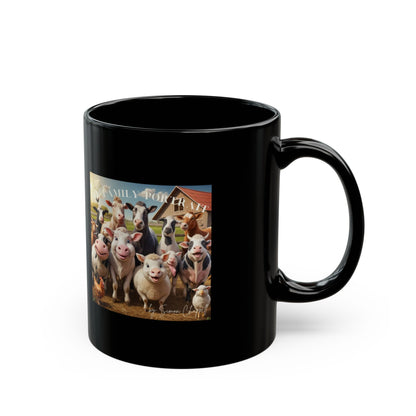 Mug FUNNYFARM Art By Simon Chappell Black 11oz 15oz