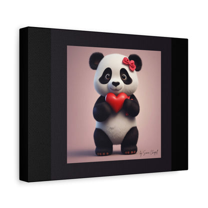 Canvas Print - PandaLove1 Valentines Day Art by Simon Chappell