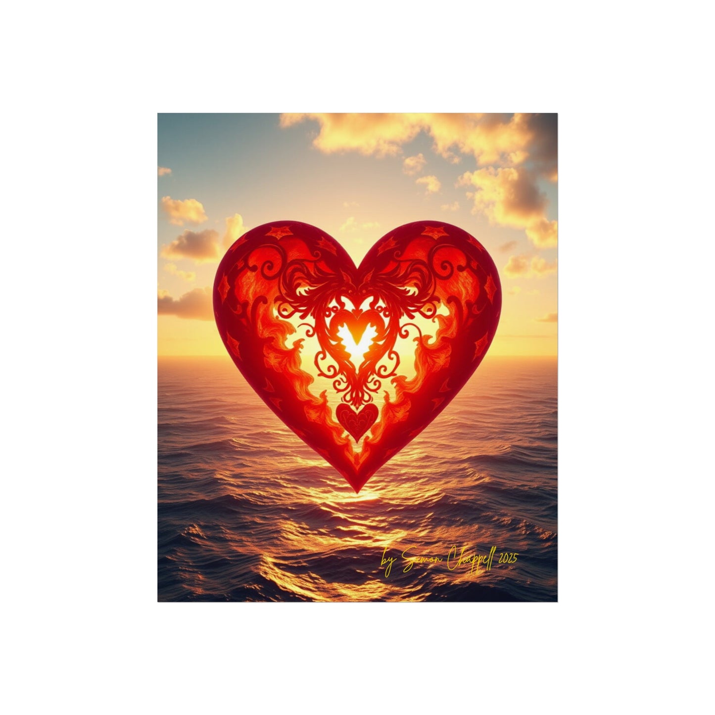 Poster Fine Art LOVEHEART by Simon Chappell - Home Decor and Gift Idea