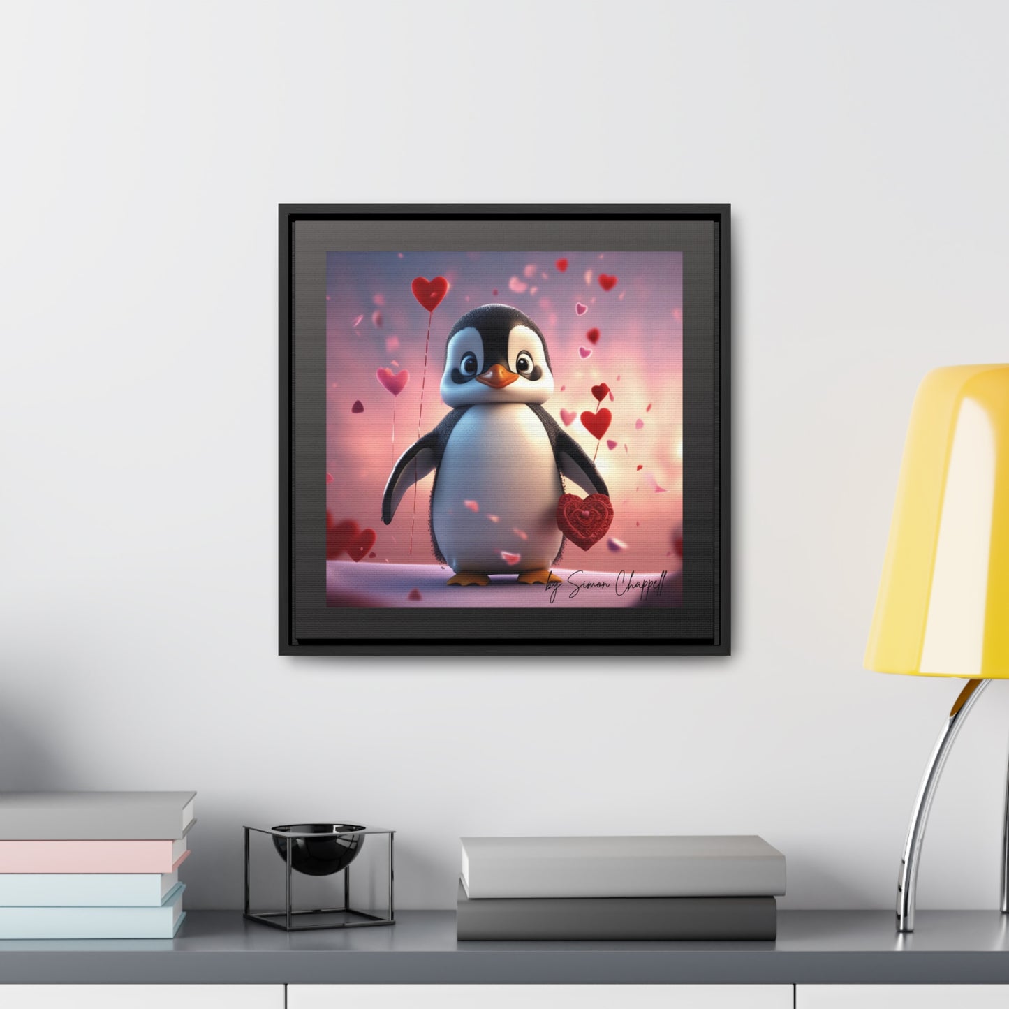 PENGUINLOVE by Simon Chappell, Canvas Wraps Penguin Love Valentine's Gift