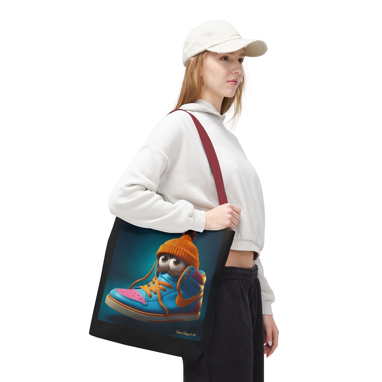 Tote Bag CLUE IN DA SHOE by Simon Chappell, Gift Idea, Everyday Bag, Market Bag, Cool, Digital Artwork