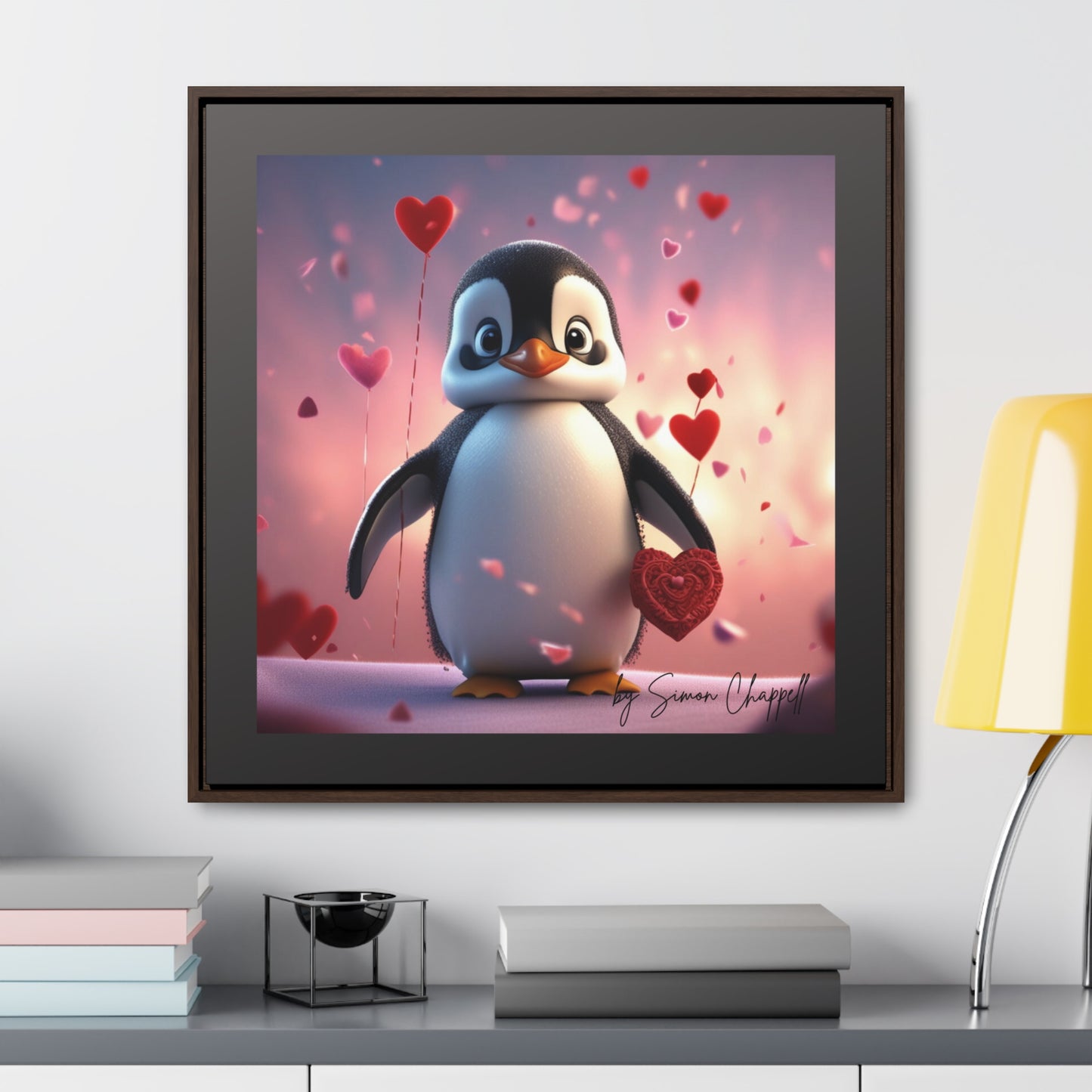 PENGUINLOVE by Simon Chappell, Canvas Wraps Penguin Love Valentine's Gift