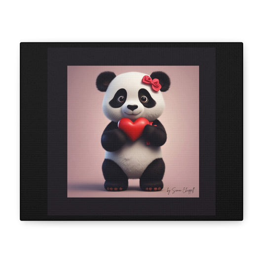 Canvas Print - PandaLove1 Valentines Day Art by Simon Chappell