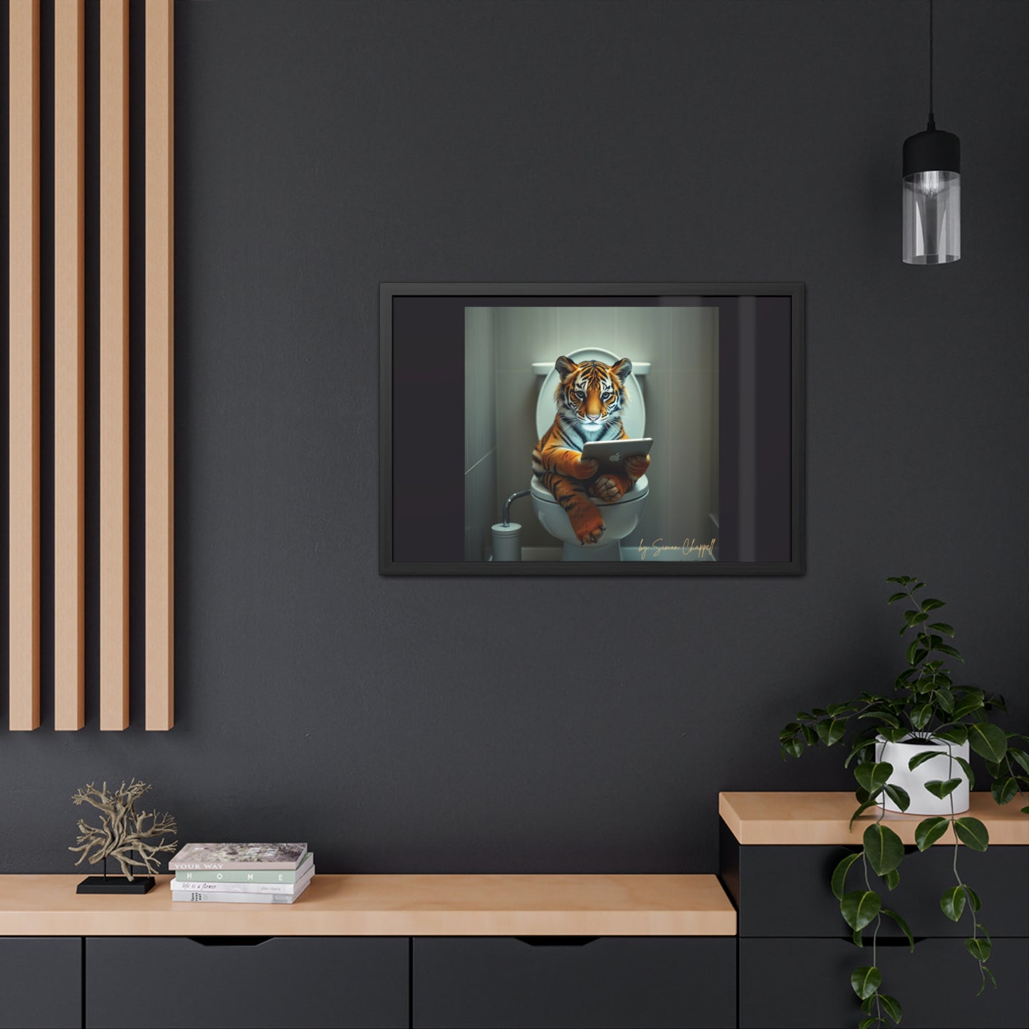 TIGERS THRONE by Simon Chappell Framed Poster