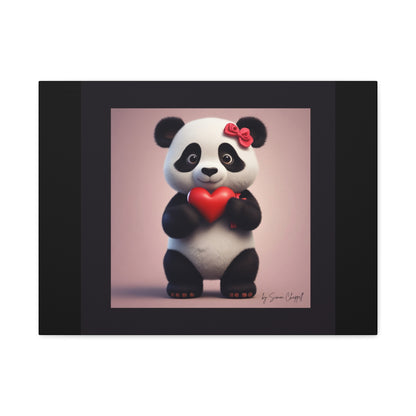 Canvas Print - PandaLove1 Valentines Day Art by Simon Chappell