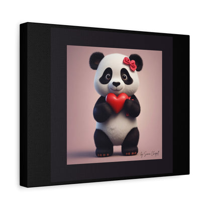 Canvas Print - PandaLove1 Valentines Day Art by Simon Chappell