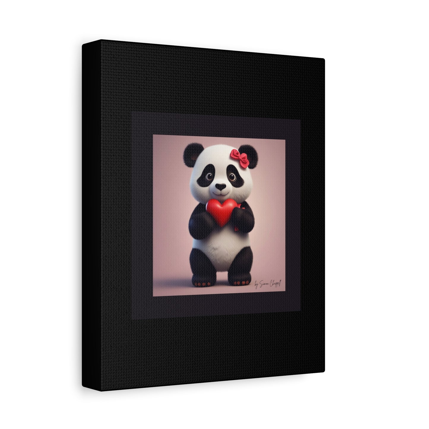 Canvas Print - PandaLove1 Valentines Day Art by Simon Chappell