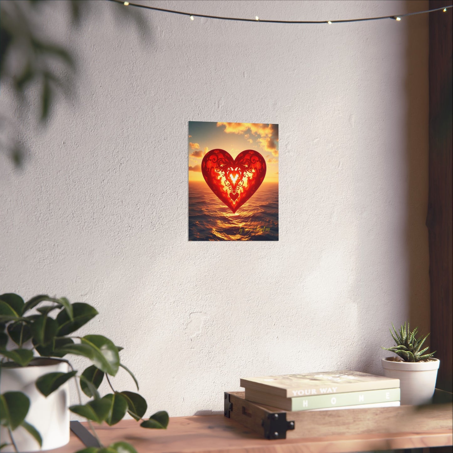 Poster Fine Art LOVEHEART by Simon Chappell - Home Decor and Gift Idea