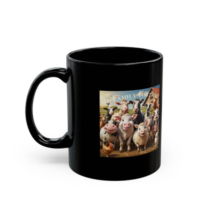 Mug FUNNYFARM Art By Simon Chappell Black 11oz 15oz