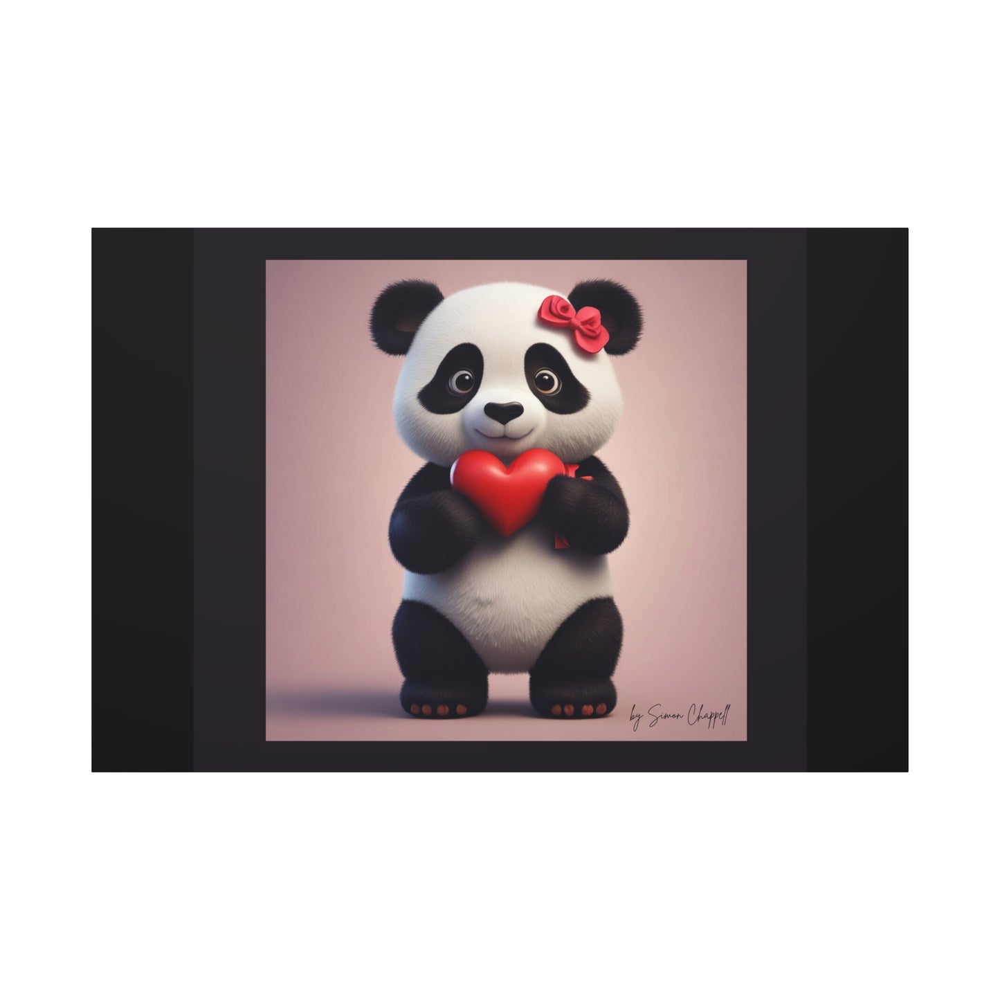 Canvas Print - PandaLove1 Valentines Day Art by Simon Chappell