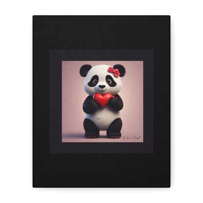 Canvas Print - PandaLove1 Valentines Day Art by Simon Chappell