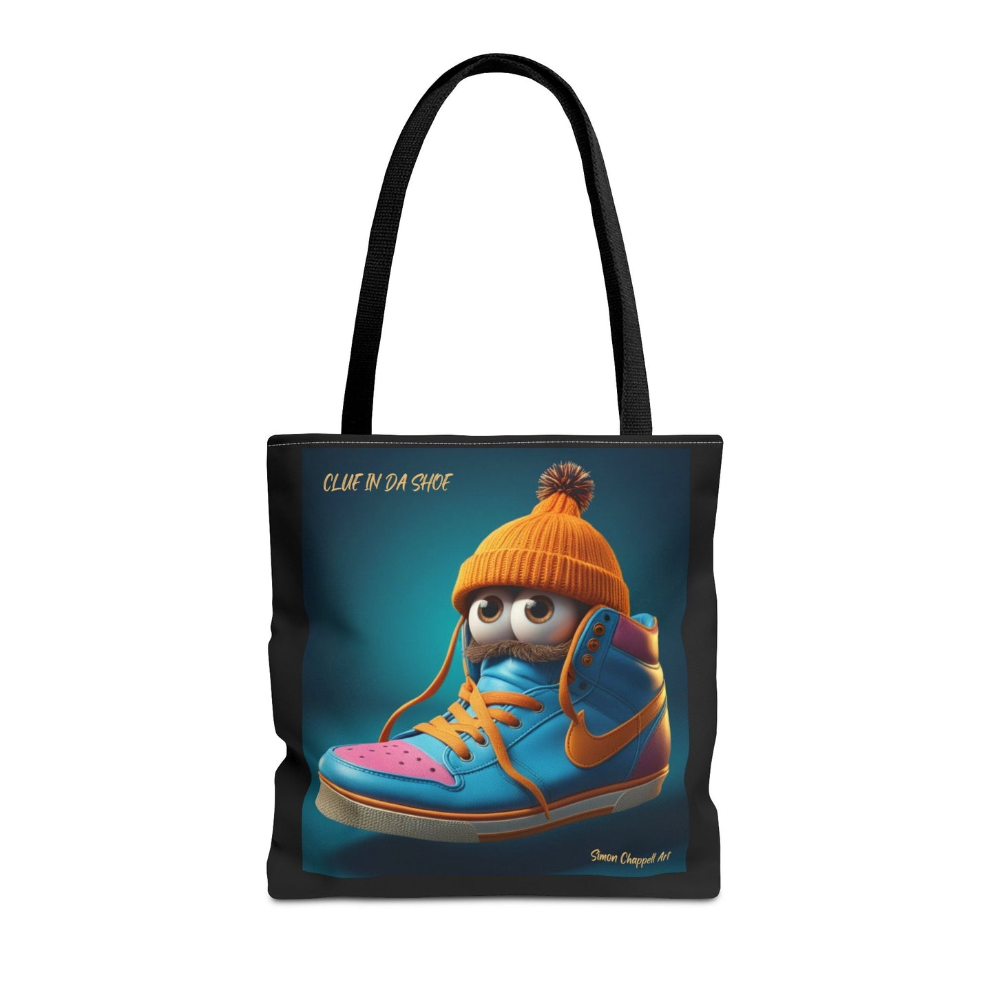 Tote Bag CLUE IN DA SHOE by Simon Chappell, Gift Idea, Everyday Bag, Market Bag, Cool, Digital Artwork