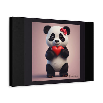 Canvas Print - PandaLove1 Valentines Day Art by Simon Chappell