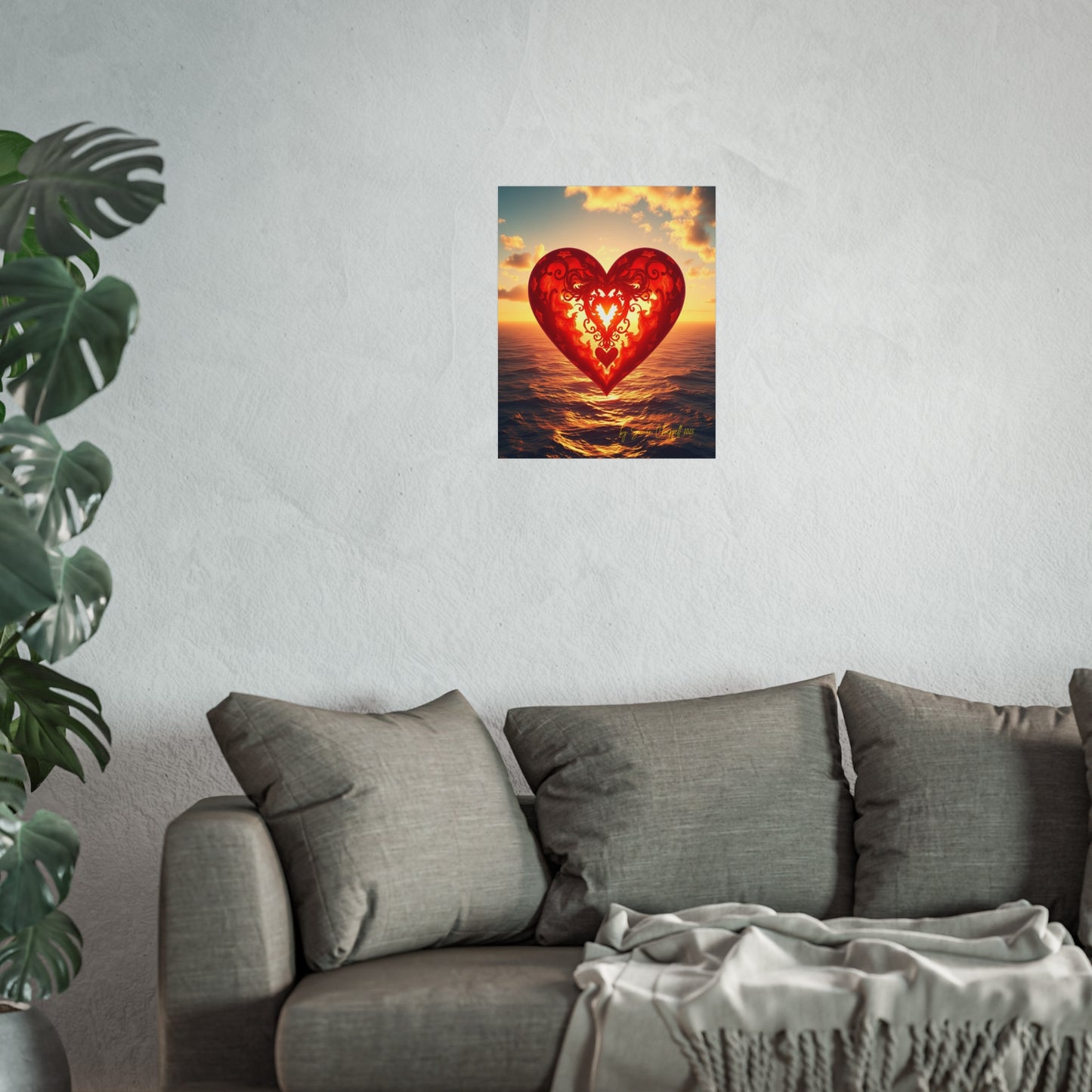 Poster Fine Art LOVEHEART by Simon Chappell - Home Decor and Gift Idea