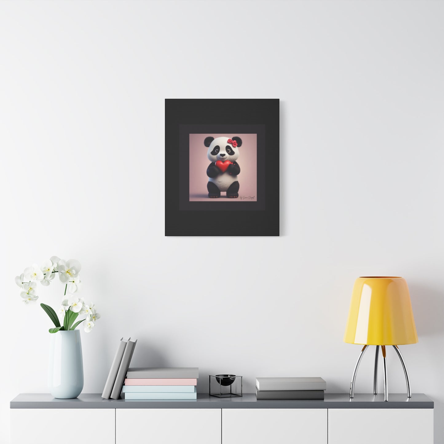 Canvas Print - PandaLove1 Valentines Day Art by Simon Chappell