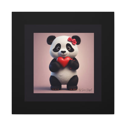 Canvas Print - PandaLove1 Valentines Day Art by Simon Chappell