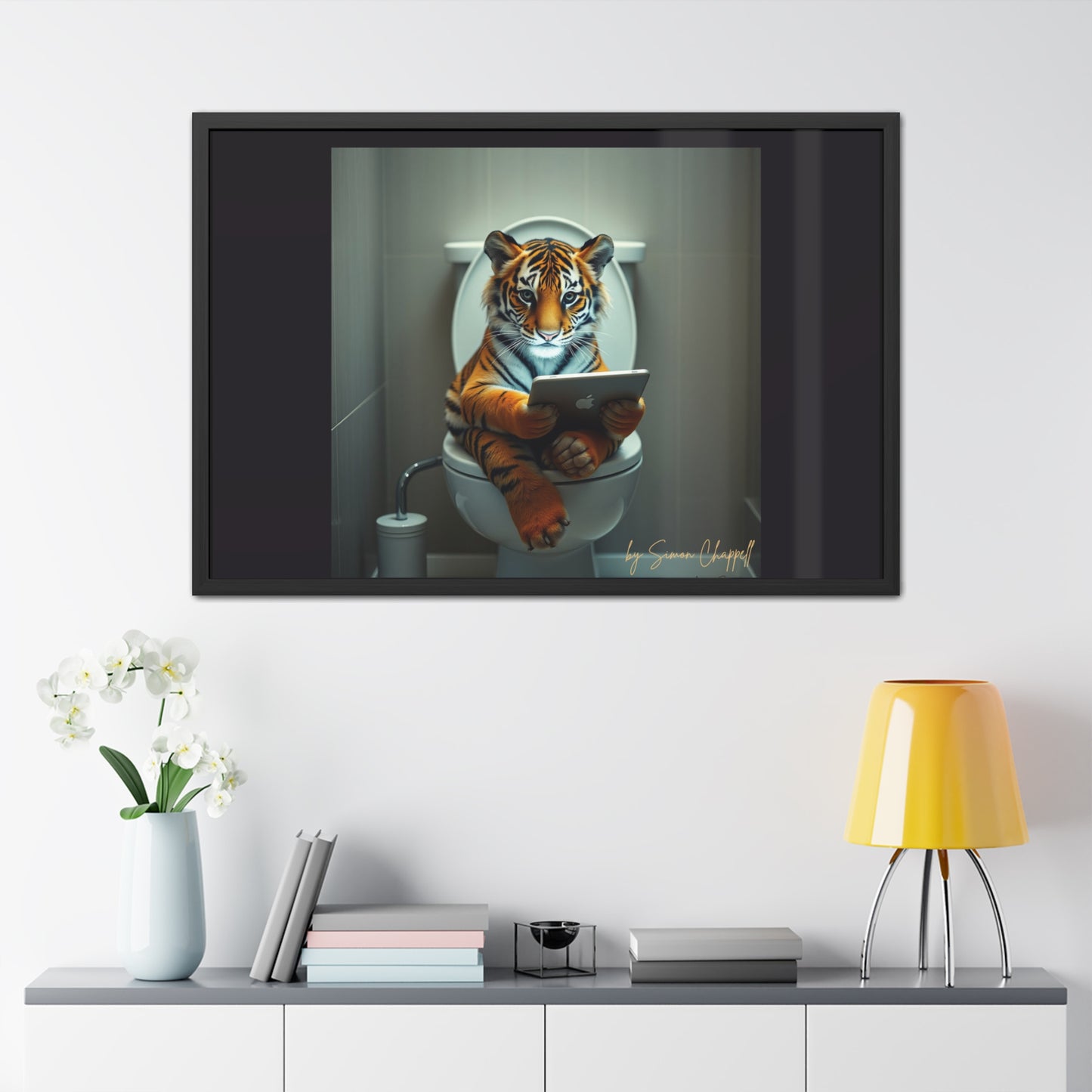 TIGERS THRONE by Simon Chappell Framed Poster