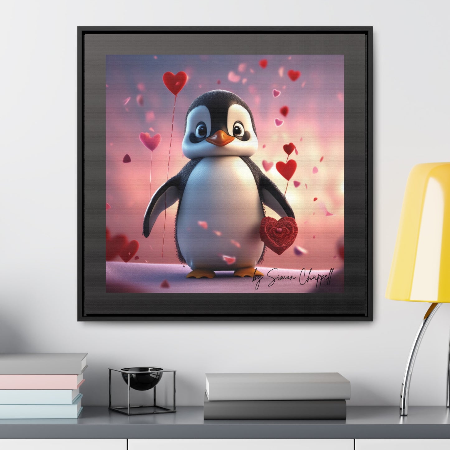 PENGUINLOVE by Simon Chappell, Canvas Wraps Penguin Love Valentine's Gift