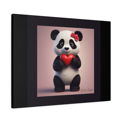 Canvas Print - PandaLove1 Valentines Day Art by Simon Chappell