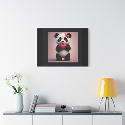 Canvas Print - PandaLove1 Valentines Day Art by Simon Chappell