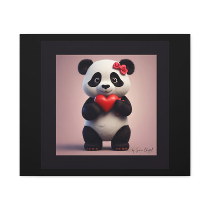 Canvas Print - PandaLove1 Valentines Day Art by Simon Chappell