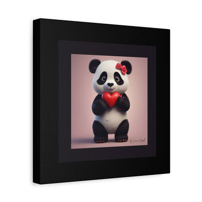 Canvas Print - PandaLove1 Valentines Day Art by Simon Chappell