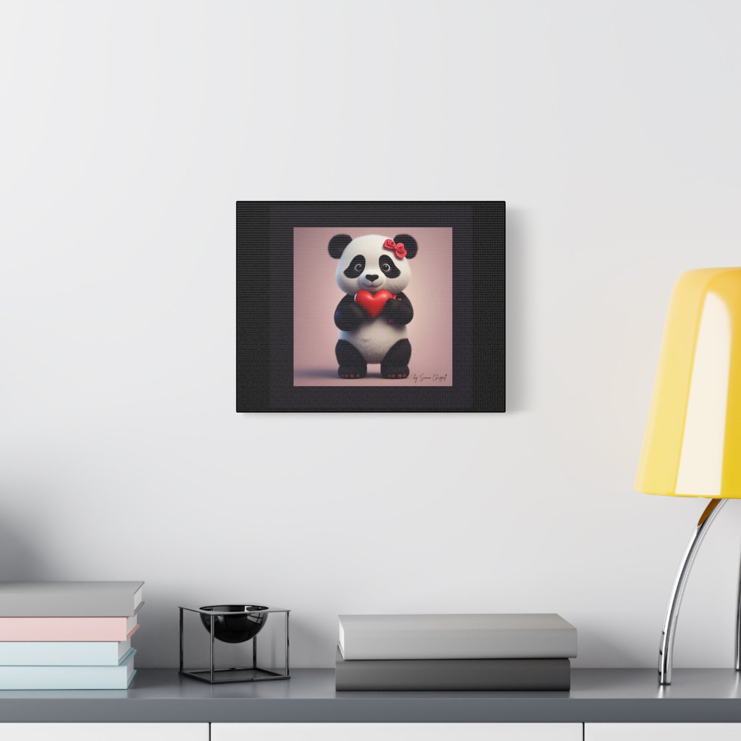 Canvas Print - PandaLove1 Valentines Day Art by Simon Chappell