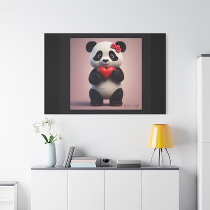 Canvas Print - PandaLove1 Valentines Day Art by Simon Chappell