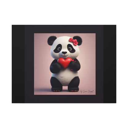 Canvas Print - PandaLove1 Valentines Day Art by Simon Chappell