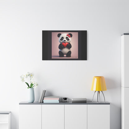 Canvas Print - PandaLove1 Valentines Day Art by Simon Chappell