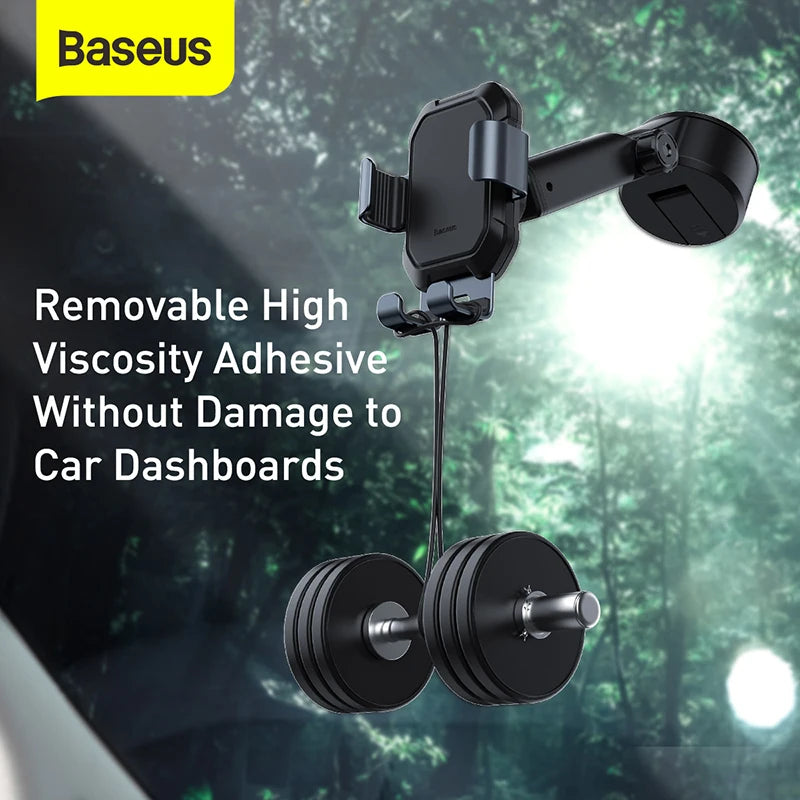 Baseus Gravity Car Phone Holder Suction Cup Adjustable  Holder Stand in Car GPS Mount for Iphone 13 12 Pro Xiaomi POCO