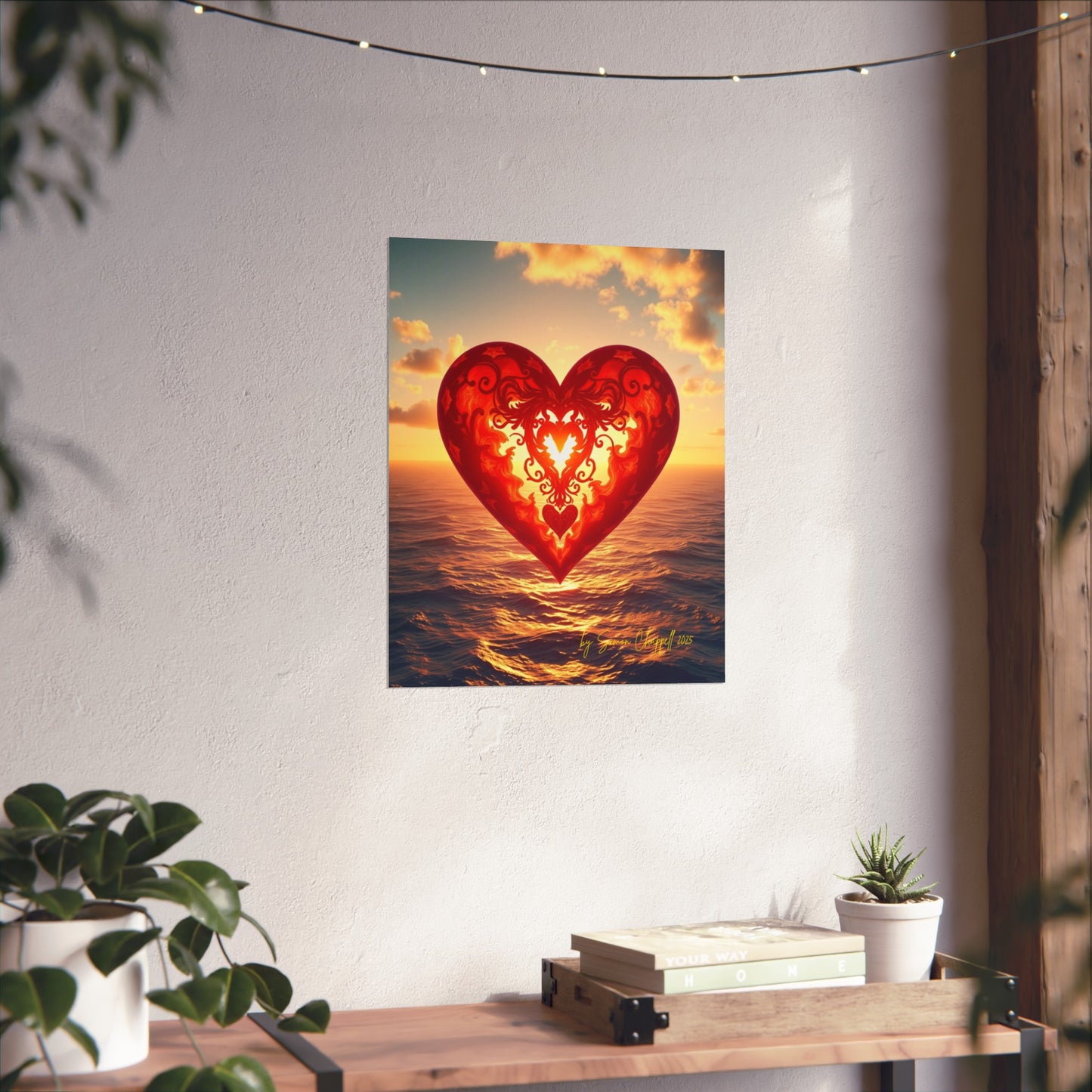 Poster Fine Art LOVEHEART by Simon Chappell - Home Decor and Gift Idea