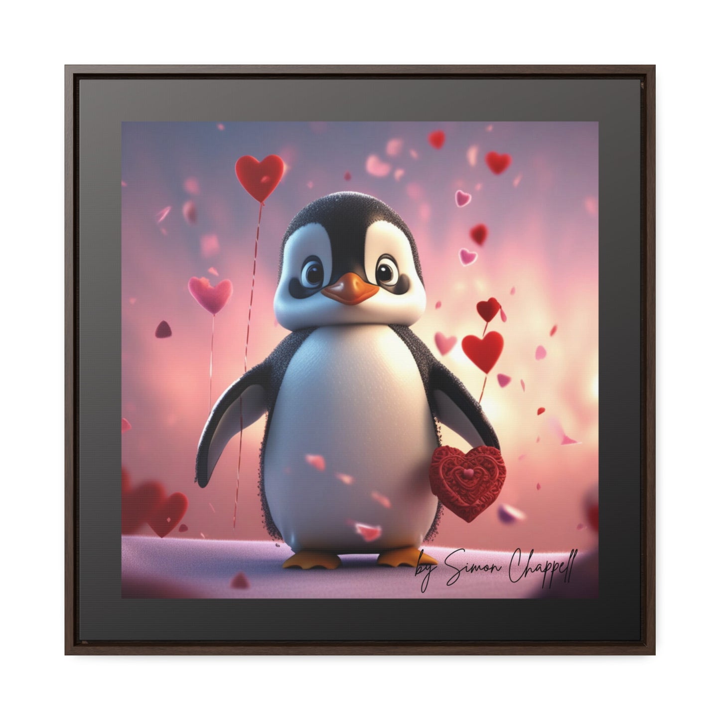 PENGUINLOVE by Simon Chappell, Canvas Wraps Penguin Love Valentine's Gift