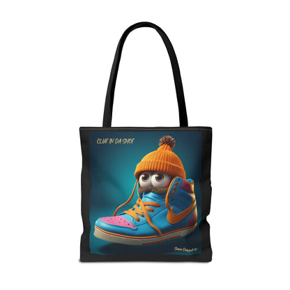 Tote Bag CLUE IN DA SHOE by Simon Chappell, Gift Idea, Everyday Bag, Market Bag, Cool, Digital Artwork