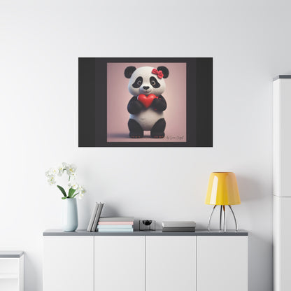 Canvas Print - PandaLove1 Valentines Day Art by Simon Chappell