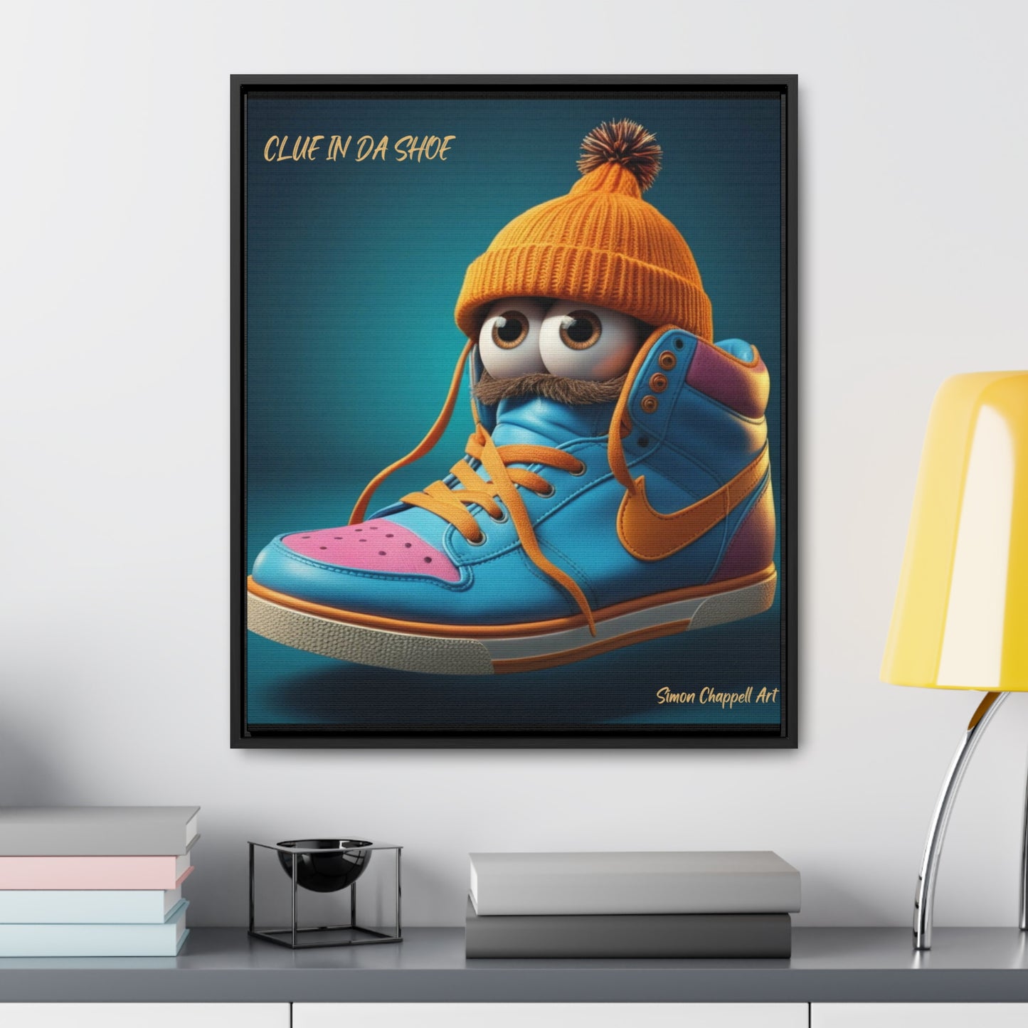 Canvas Wraps "CLUE IN DA SHOE" by Simon Chappell