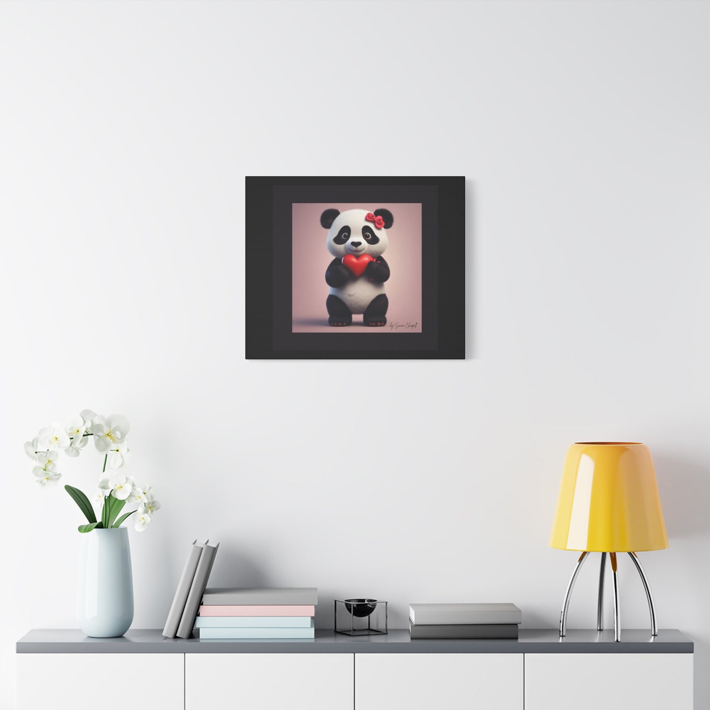 Canvas Print - PandaLove1 Valentines Day Art by Simon Chappell