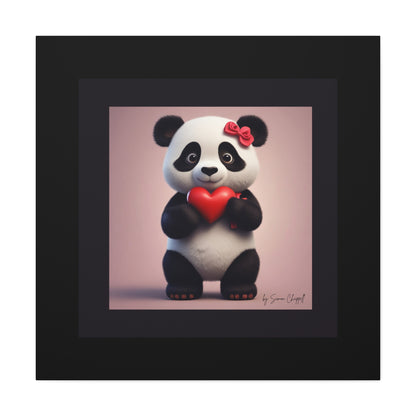 Canvas Print - PandaLove1 Valentines Day Art by Simon Chappell