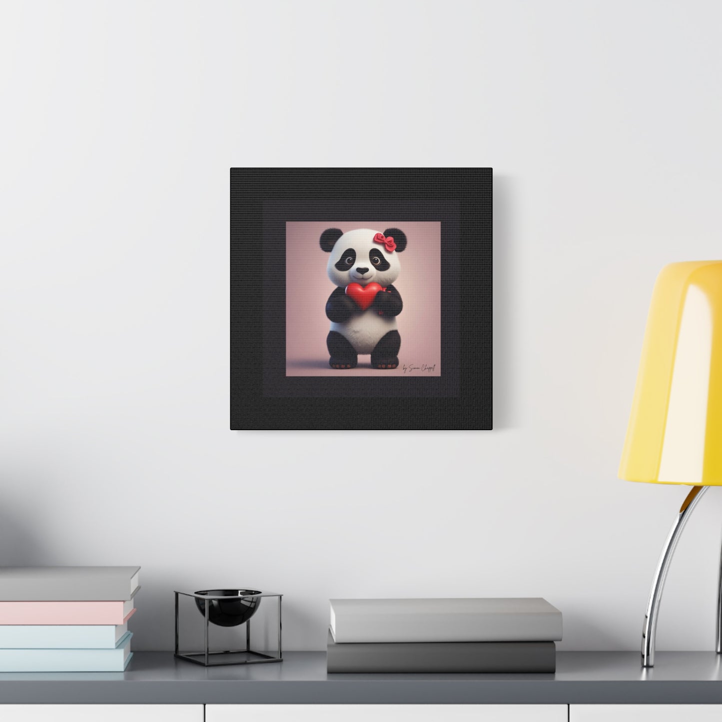 Canvas Print - PandaLove1 Valentines Day Art by Simon Chappell