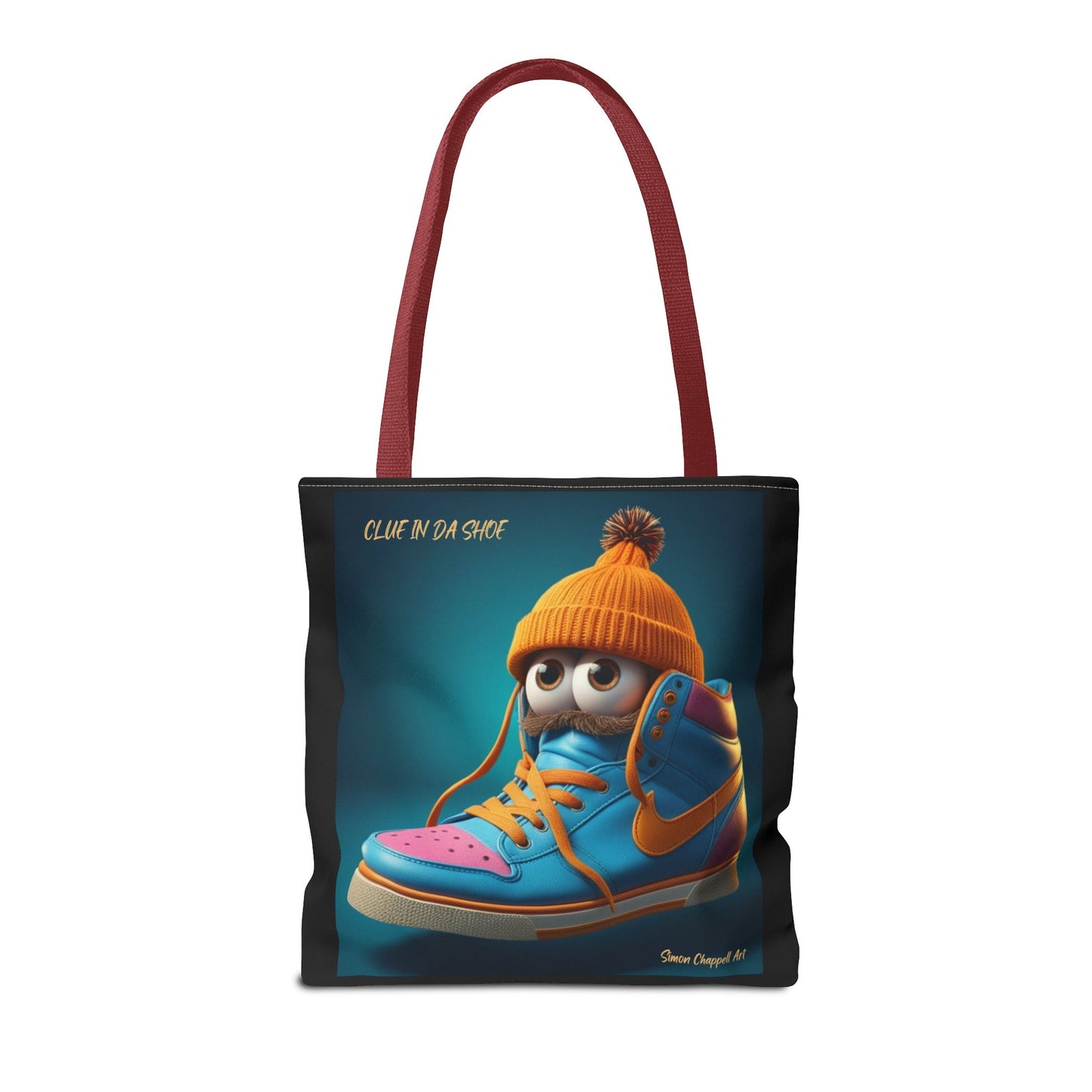 Tote Bag CLUE IN DA SHOE by Simon Chappell, Gift Idea, Everyday Bag, Market Bag, Cool, Digital Artwork