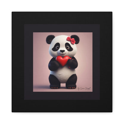 Canvas Print - PandaLove1 Valentines Day Art by Simon Chappell