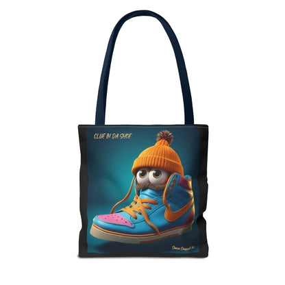 Tote Bag CLUE IN DA SHOE by Simon Chappell, Gift Idea, Everyday Bag, Market Bag, Cool, Digital Artwork